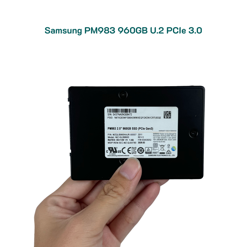Ổ cứng 960GB Samsung PM9A3 U.2 NVMe PCIe 4.0 x4 chuẩn Enterprise