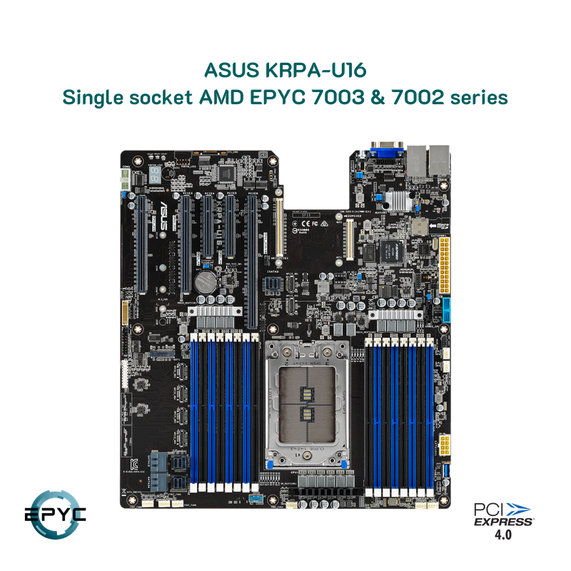 Mainboard server ASUS KRPA-U16 single socket AMD EPYC 7002 và 7003 series