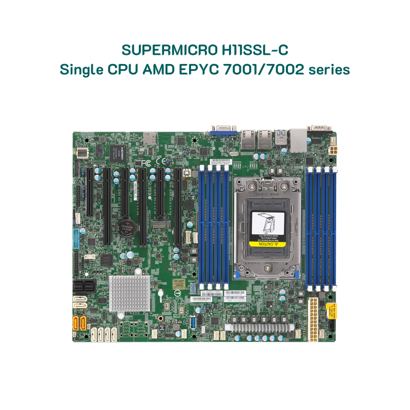 Mainboard server Supermicro H11SSL-C đơn AMD EPYC 7001/7002 series