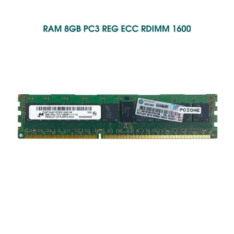 RAM 8GB Registered ECC RDIMM DDR3L 1866 Mixed