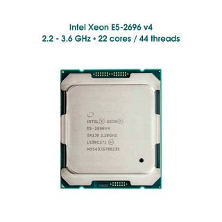 CPU Intel Xeon E5-2696 v4 / 2.2 - 3.6 GHz / 22 cores - 44 threads