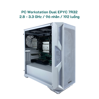 PC Workstation dual EPYC 7R32 / 2.8 - 3.3 Ghz / 96 cores / 192 threads